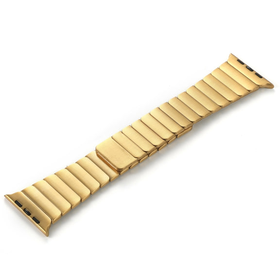 For Apple Watch Series 4 44mm Single Bead Magnetic Stainless Steel Watch Band(Gold)