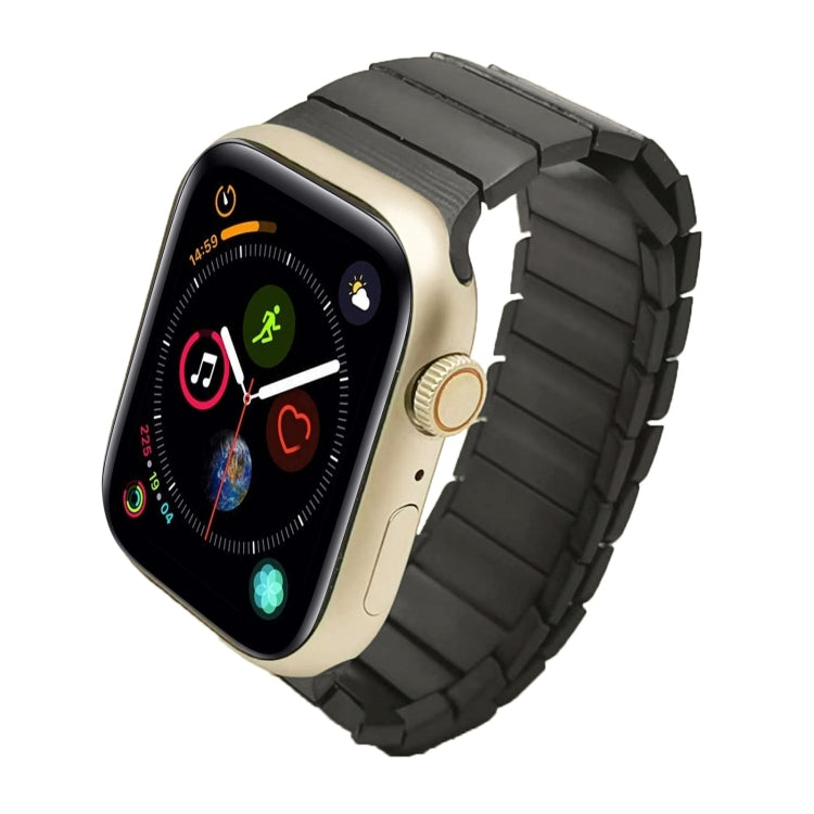 For Apple Watch Series 4 40mm Single Bead Magnetic Stainless Steel Watch Band(Black)