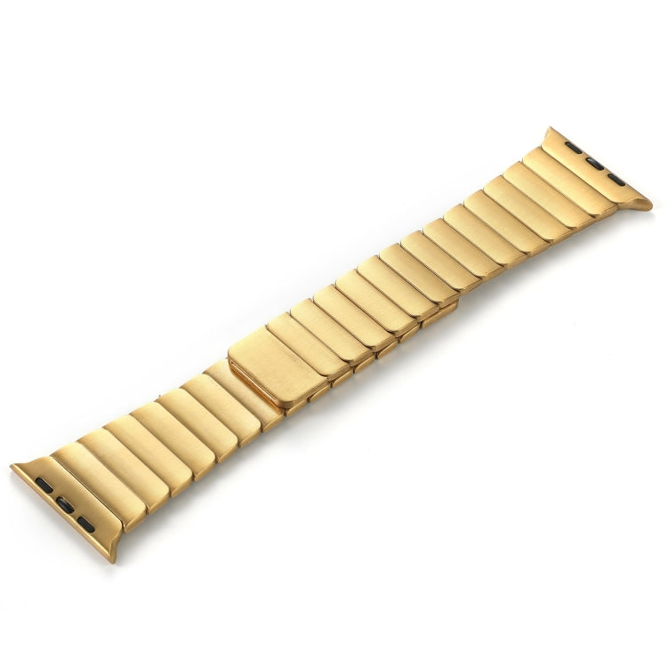 For Apple Watch Series 10 46mm Single Bead Magnetic Stainless Steel Watch Band(Gold)