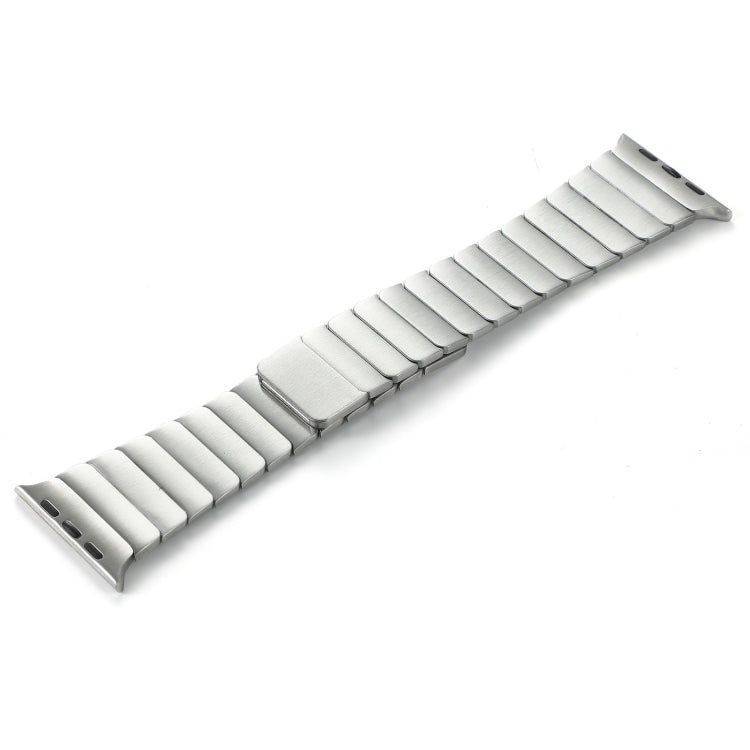 For Apple Watch Series 10 46mm Single Bead Magnetic Stainless Steel Watch Band(Silver)