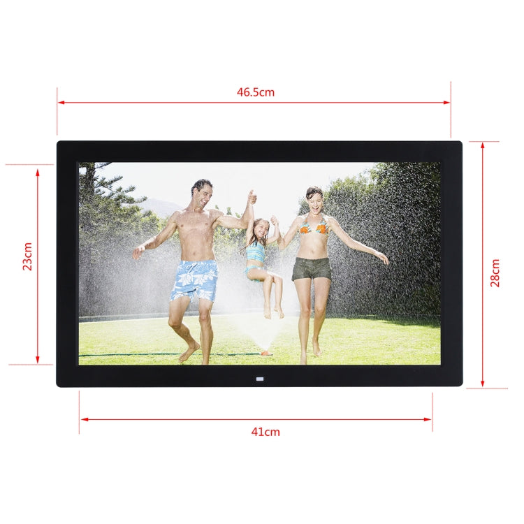 18.5 inch IPS Screen Digital Photo Frame, Plug Type:US Plug(Black)