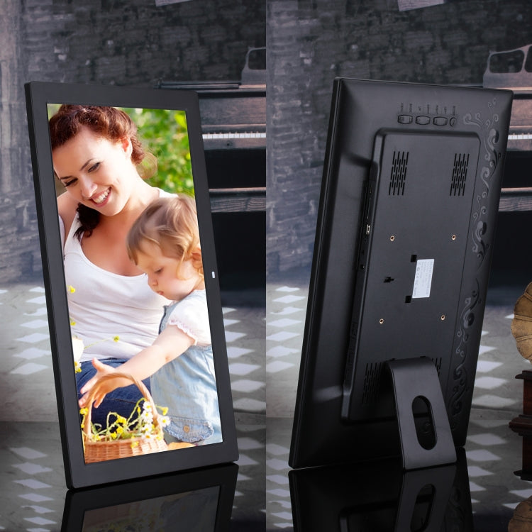 18.5 inch IPS Screen Digital Photo Frame, Plug Type:US Plug(Black)