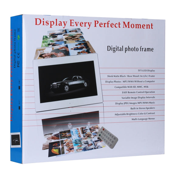 23.6 inch LED Screen Digital Photo Frame, Plug Type:EU Plug(White)