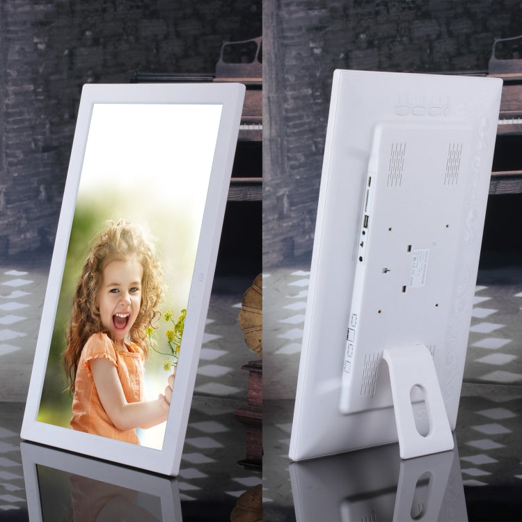 23.6 inch LED Screen Digital Photo Frame, Plug Type:EU Plug(White)