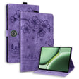 For OnePlus Pad / Pad Pro 12.1 Cartoon Sakura Cat Embossed Leather Tablet Case(Purple) - Others by PMC TechLife | Online Shopping South Africa | PMC TechLife | Buy Now Pay Later Mobicred