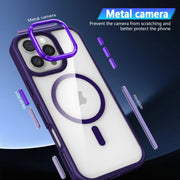 For iPhone 16 Pro Max Breathable Skin Feel Transparent MagSafe Magnetic Phone Case(Pink)