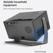 AUN A003 Pro 1920 x 1080P 350 Lumens Portable Home Theater LED HD Digital Projector, EU Plug(Grey)
