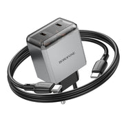 BOROFONE BN21 PD 40W 2 Type-C Charger with 1m Type-C to Type-C Cable Set, For:EU Plug(Tarnish)