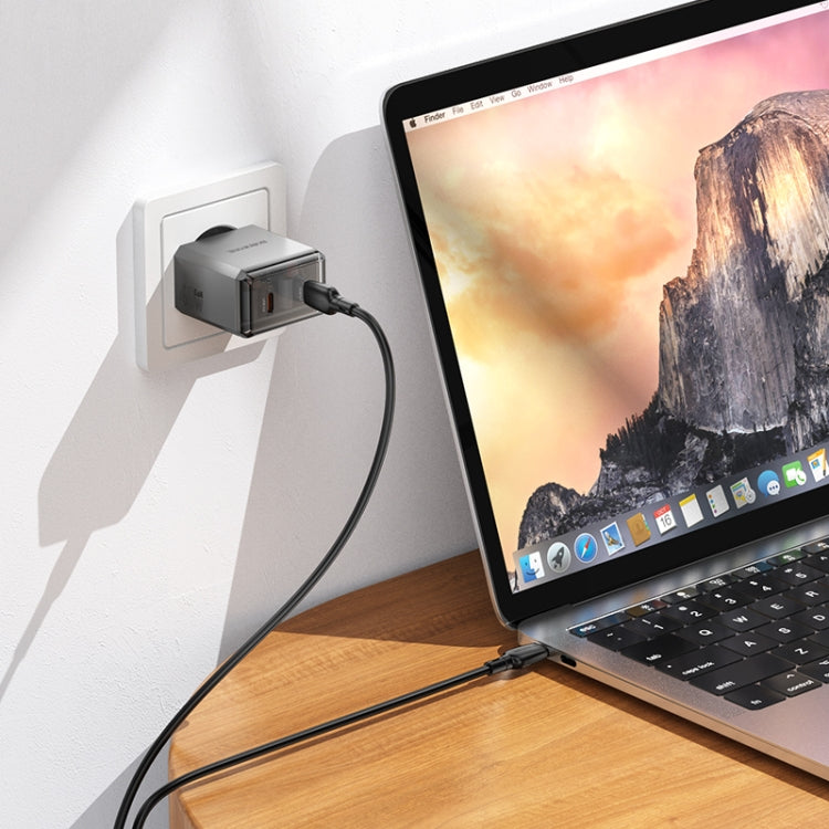 BOROFONE BN21 PD 40W 2 Type-C Charger with 1m Type-C to Type-C Cable Set, For:EU Plug(Tarnish)