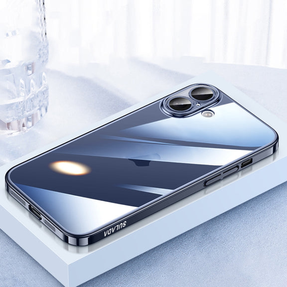For iPhone 16 SULADA JINGJIA Series Lens Protector Hard PC Phone Case(Blue)