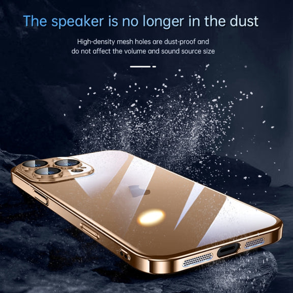 For iPhone 16 SULADA JINGJIA Series Lens Protector Hard PC Phone Case(Gold)