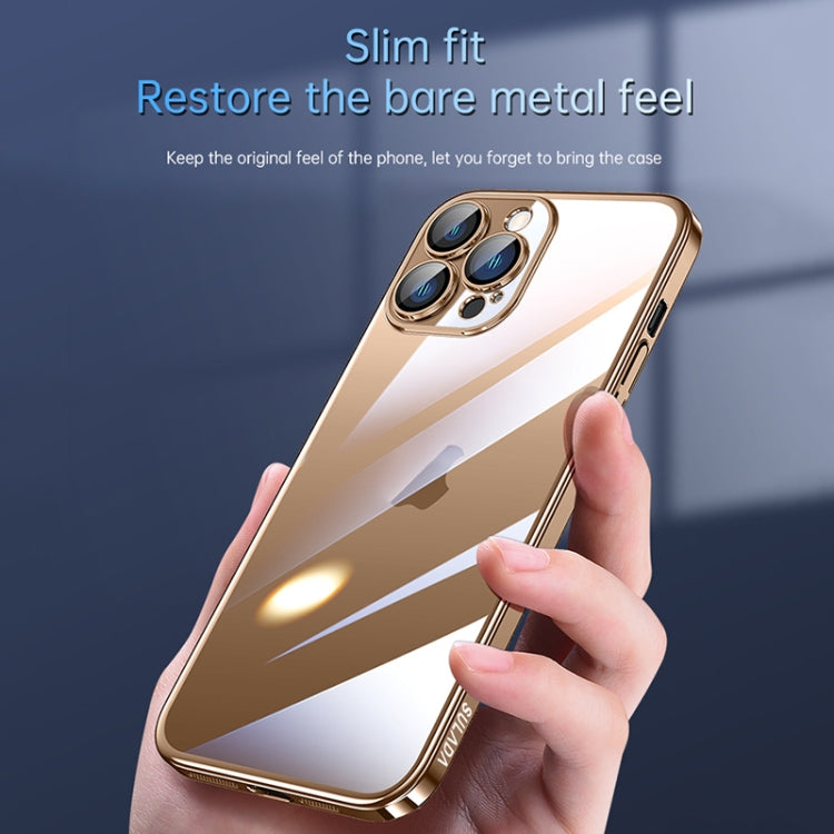 For iPhone 16 SULADA JINGJIA Series Lens Protector Hard PC Phone Case(Gold)