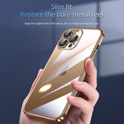 For iPhone 16 SULADA JINGJIA Series Lens Protector Hard PC Phone Case(Gold)