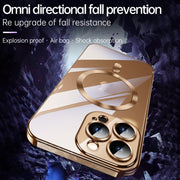 For iPhone 16 SULADA MagSafe Plating TPU Shockproof Phone Soft Case(Gold)