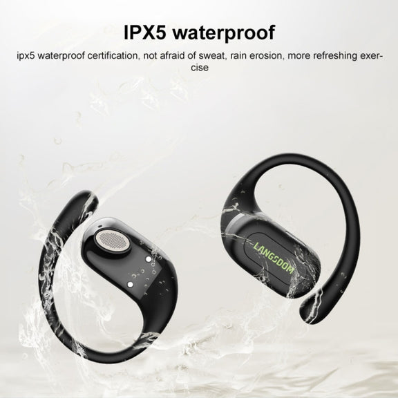Langsdom TS19 Ear-mounted ENC Noise Reduction Wireless Bluetooth Earphone(Black)