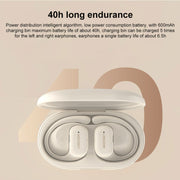Langsdom TS19 Ear-mounted ENC Noise Reduction Wireless Bluetooth Earphone(White)