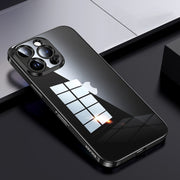 For iPhone 16 Pro SULADA Shine Through Series Plating TPU Transparent Phone Case(Space Black)