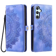 For Samsung Galaxy S25 5G Skin Feel Totem Embossed Leather Phone Case(Purple)