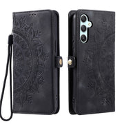 For Samsung Galaxy S25 5G Skin Feel Totem Embossed Leather Phone Case(Black)
