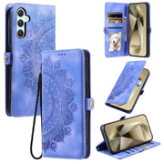 For Samsung Galaxy S25+ 5G Skin Feel Totem Embossed Leather Phone Case(Purple)