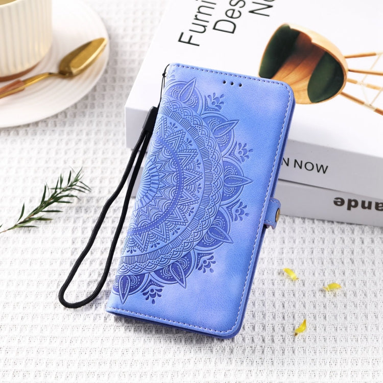 For Samsung Galaxy S25+ 5G Skin Feel Totem Embossed Leather Phone Case(Purple)