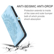 For Samsung Galaxy S25+ 5G Skin Feel Totem Embossed Leather Phone Case(Blue)