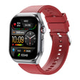 ET585 2.04 inch Silicone Strap IP68 Waterproof Smart Watch, Support ECG / Blood Composition Measurement(Red) - Smart Watches by PMC TechLife | Online Shopping South Africa | PMC TechLife | Buy Now Pay Later Mobicred