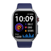 ET585 2.04 inch Silicone Strap IP68 Water-resistant Smart Watch, Support ECG / Blood Composition Measurement(Blue)