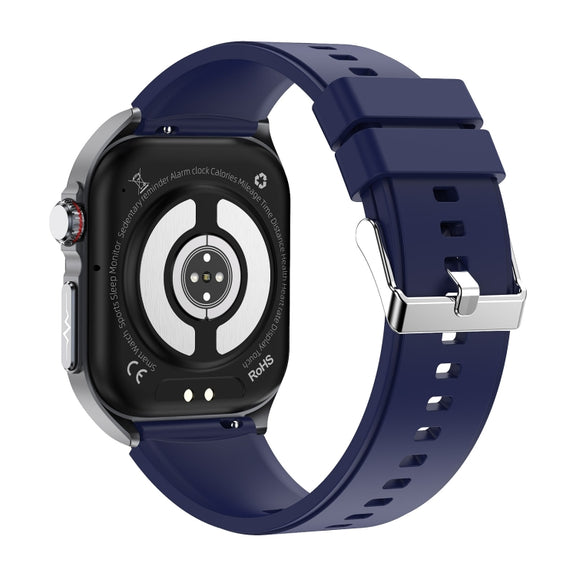 ET585 2.04 inch Silicone Strap IP68 Water-resistant Smart Watch, Support ECG / Blood Composition Measurement(Blue)