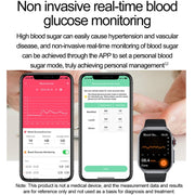 ET585 2.04 inch Silicone Strap IP68 Water-resistant Smart Watch, Support ECG / Blood Composition Measurement(Red)