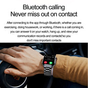 ET585 2.04 inch Silicone Strap IP68 Water-resistant Smart Watch, Support ECG / Blood Composition Measurement(Black)