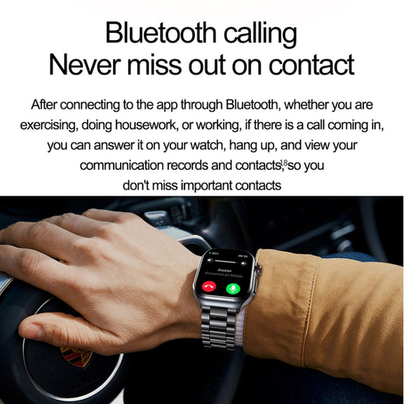 ET585 2.04 inch Silicone Strap IP68 Water-resistant Smart Watch, Support ECG / Blood Composition Measurement(Black)
