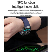 ET585 2.04 inch Silicone Strap IP68 Water-resistant Smart Watch, Support ECG / Blood Composition Measurement(Black)