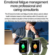 ET585 2.04 inch Nylon Strap IP68 Water-resistant Smart Watch, Support ECG / Blood Composition Measurement(Black)
