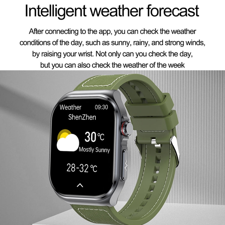 ET585 2.04 inch Nylon Strap IP68 Water-resistant Smart Watch, Support ECG / Blood Composition Measurement(Black)