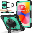 For Huawei MatePad SE 11 2024 Contrast Color Robot Silicone Hybrid PC Tablet Case(Black Mint Green) - Huawei by PMC TechLife | Online Shopping South Africa | PMC TechLife | Buy Now Pay Later Mobicred