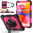 For Huawei MatePad SE 11 2024 Contrast Color Robot Silicone Hybrid PC Tablet Case(Black Rose Red) - Huawei by PMC TechLife | Online Shopping South Africa | PMC TechLife | Buy Now Pay Later Mobicred