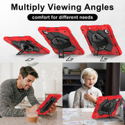 For Huawei MatePad Air 12 2024 Contrast Color Robot Silicone Hybrid PC Tablet Case(Red Black)