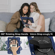 For Huawei MatePad 11.5 S Contrast Color Robot Silicone Hybrid PC Tablet Case(Navy Black)