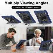 For Huawei MatePad 11.5 S Contrast Color Robot Silicone Hybrid PC Tablet Case(Navy Black)