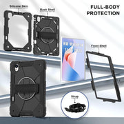 For Huawei MatePad 11.5 S Contrast Color Robot Silicone Hybrid PC Tablet Case(Black)