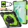 For Huawei MatePad 11.5 S Contrast Color Robot Silicone Hybrid PC Tablet Case(Black Yellow Green) - free shipping - PMC TechLife - Order now!