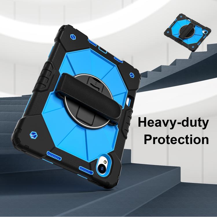For Huawei MatePad 11.5 S Contrast Color Robot Silicone Hybrid PC Tablet Case(Black Blue)