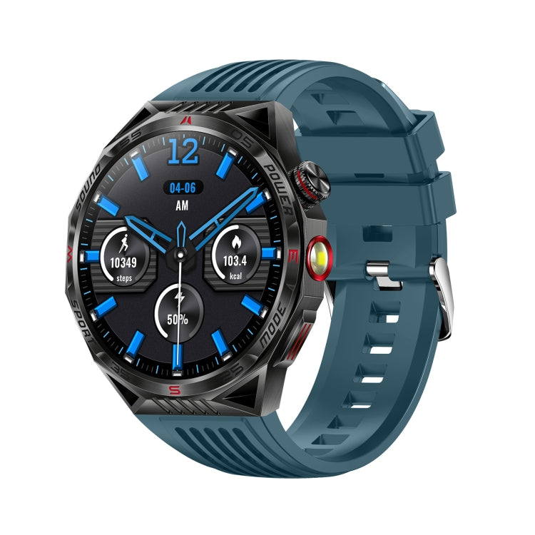HT28 1.85 inch Silicone Strap IP68 Water-resistant Smart Watch, Support Sleep Monitoring(Blue)