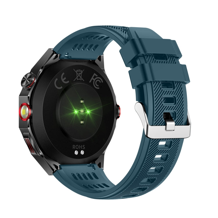 HT28 1.85 inch Silicone Strap IP68 Water-resistant Smart Watch, Support Sleep Monitoring(Blue)