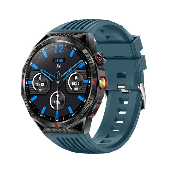 HT28 1.85 inch Silicone Strap IP68 Water-resistant Smart Watch, Support Sleep Monitoring(Blue)