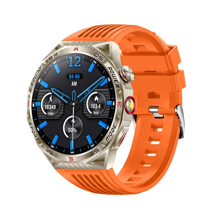 HT28 1.85 inch Silicone Strap IP68 Water-resistant Smart Watch, Support Sleep Monitoring(Orange)