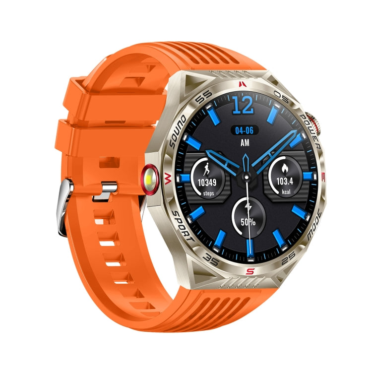 HT28 1.85 inch Silicone Strap IP68 Water-resistant Smart Watch, Support Sleep Monitoring(Orange)