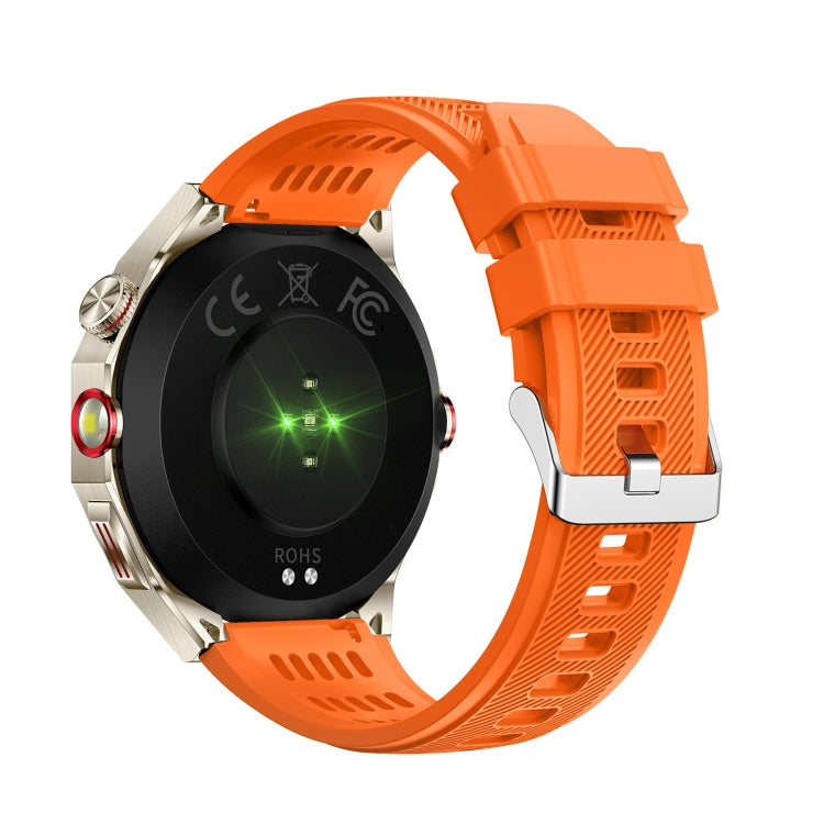 HT28 1.85 inch Silicone Strap IP68 Water-resistant Smart Watch, Support Sleep Monitoring(Orange)