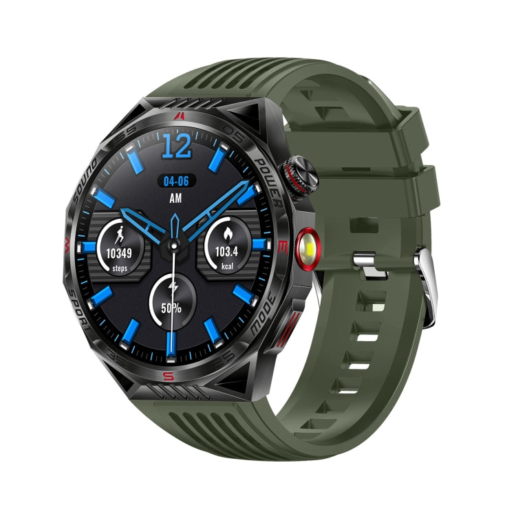 HT28 1.85 inch Silicone Strap IP68 Water-resistant Smart Watch, Support Sleep Monitoring(Green)